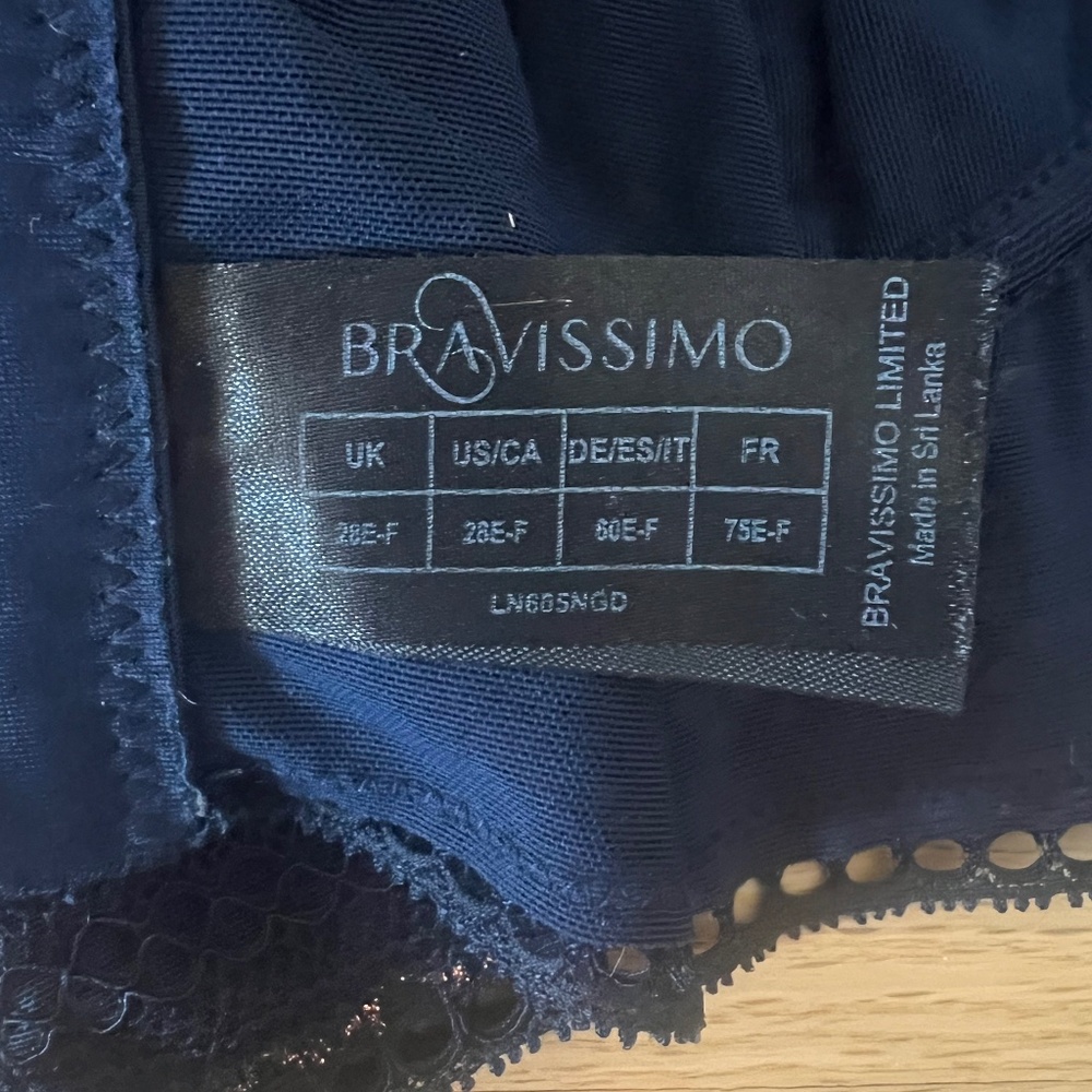 Zara Navy with Gold Bralette | Bravissimo - Picture 6 of 6